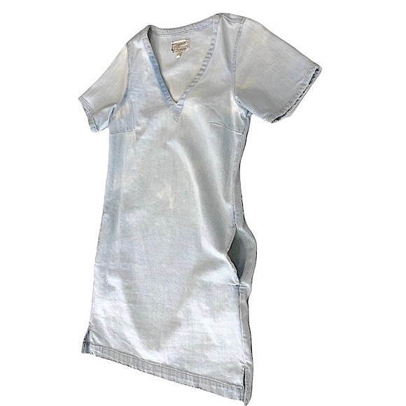 Current Elliott Splotchy Denim Dress in Avalanche - Picture 6 of 12